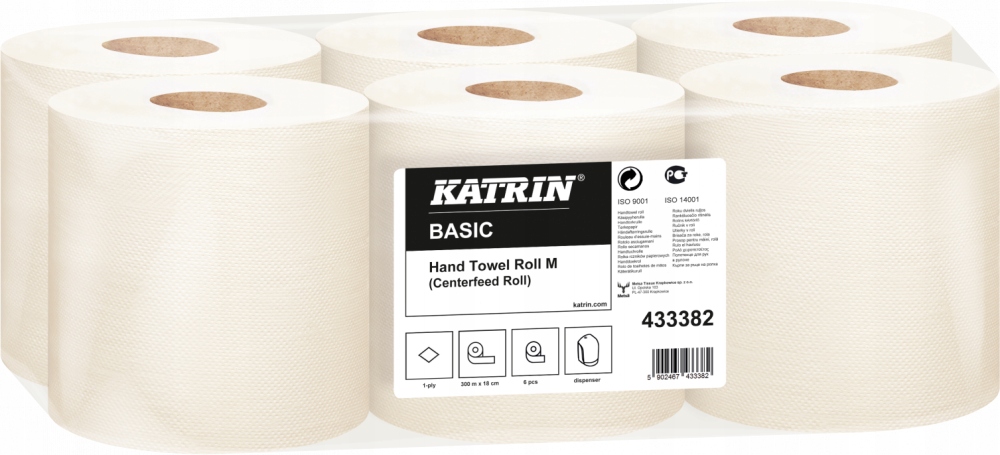 

Ręcznik papierowy Basic M Katrin 6 rolek biały