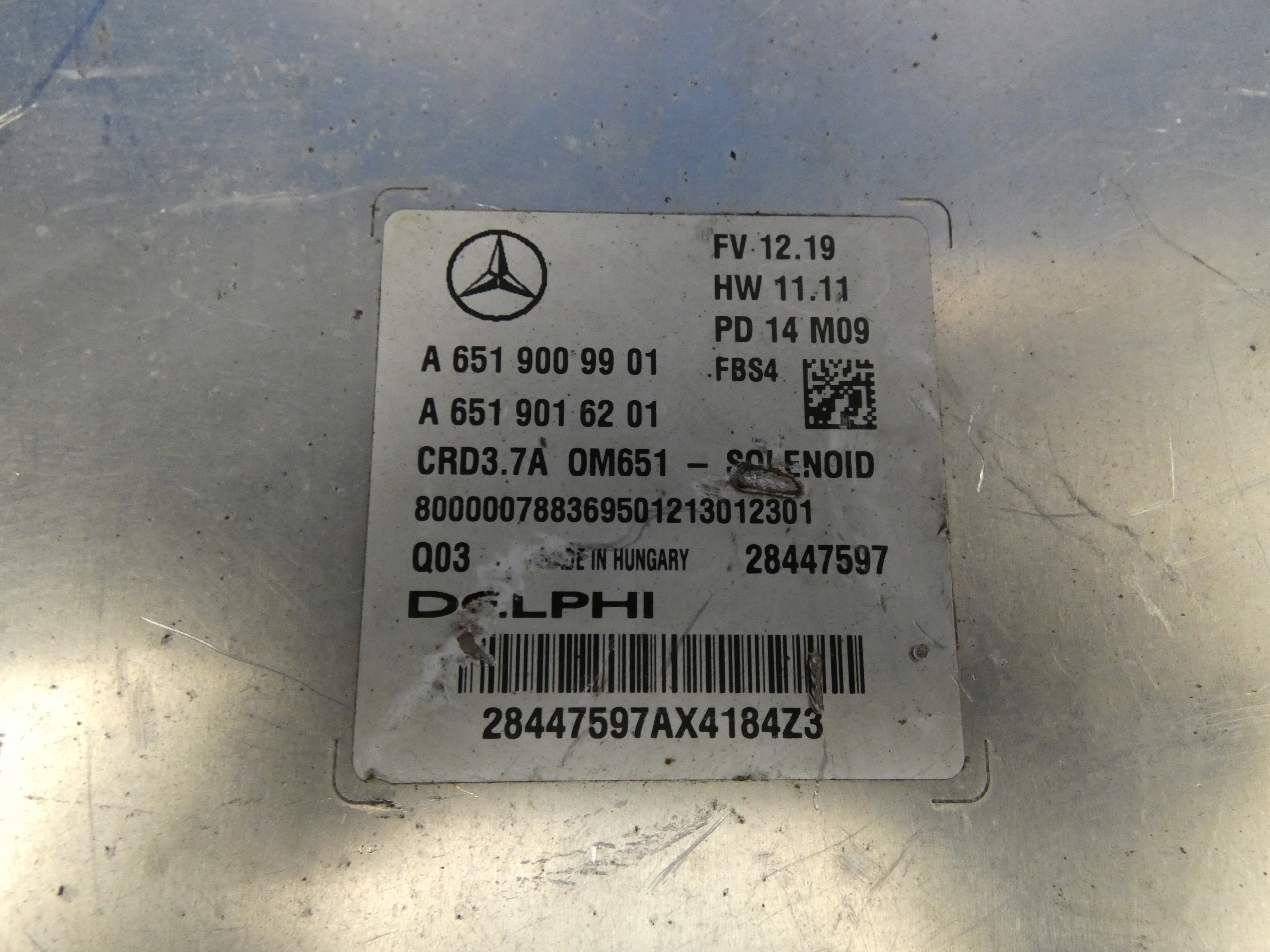 E KLASA W212 W204 2.2 CDI 651 Computer DES MOTORS