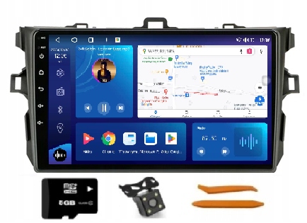 Rádio Android Gps Dsp Qled Carplay Lte 64GB Toyota Corolla E140 E150 09-13