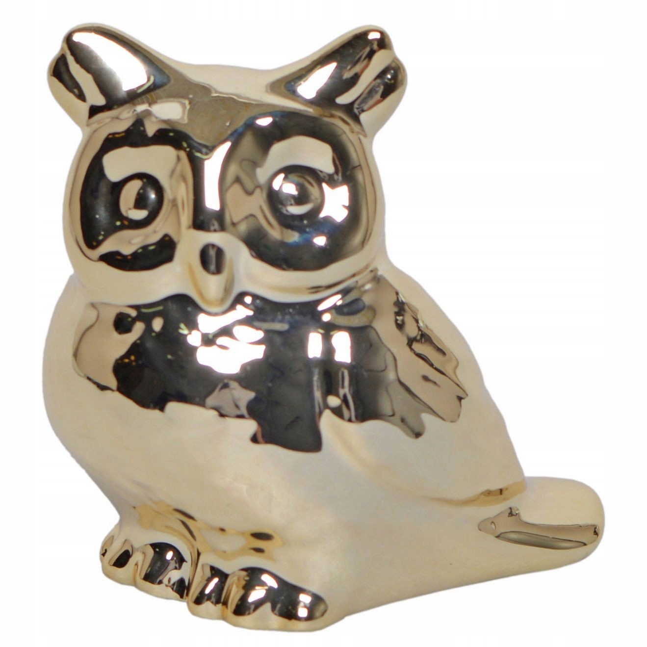 

Sowa złota mała figurka ceramiczna 5 cm