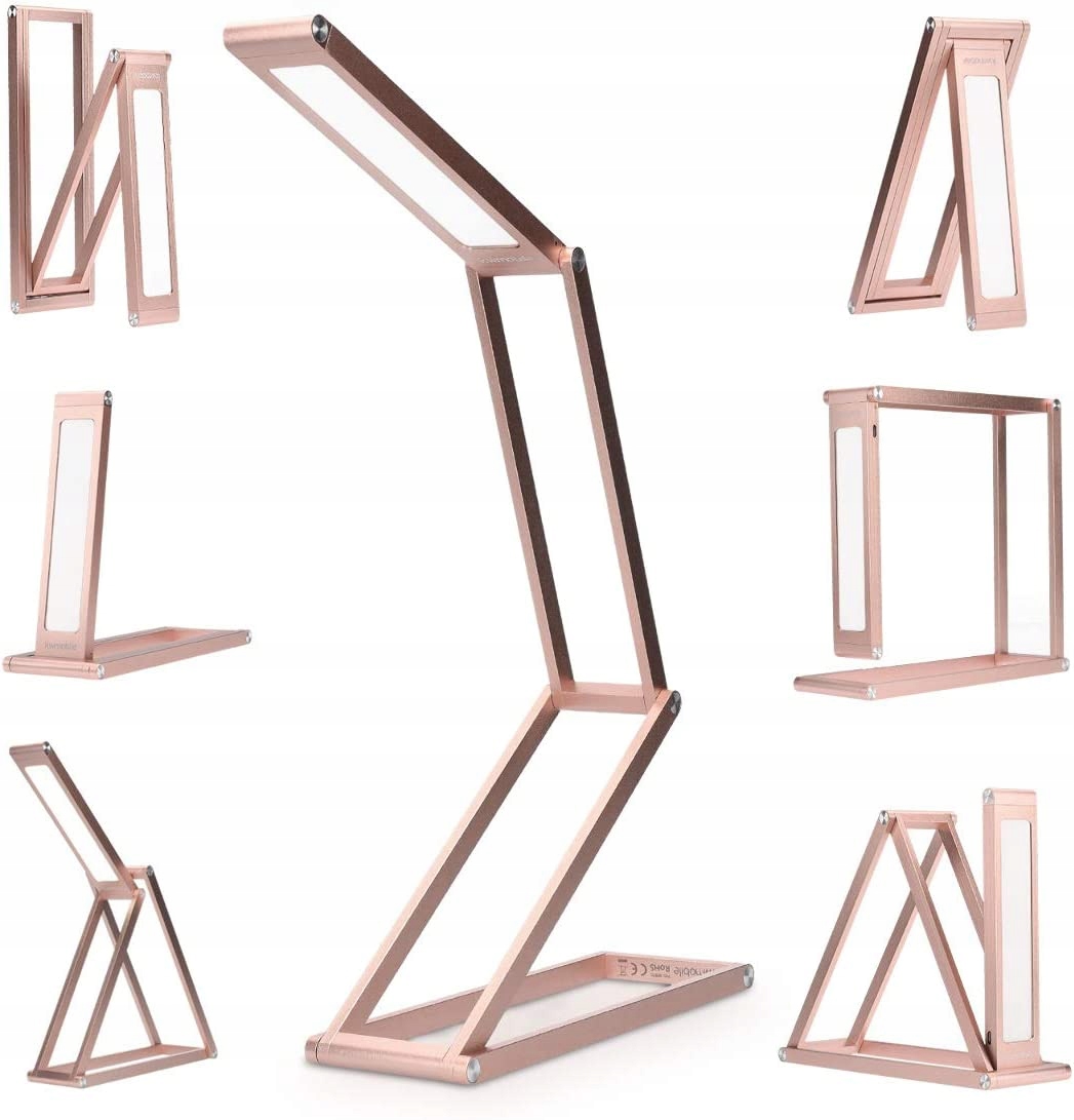 Lampka nocna biurkowa LED składana Różowe Złoto Kod producenta 4057665201002