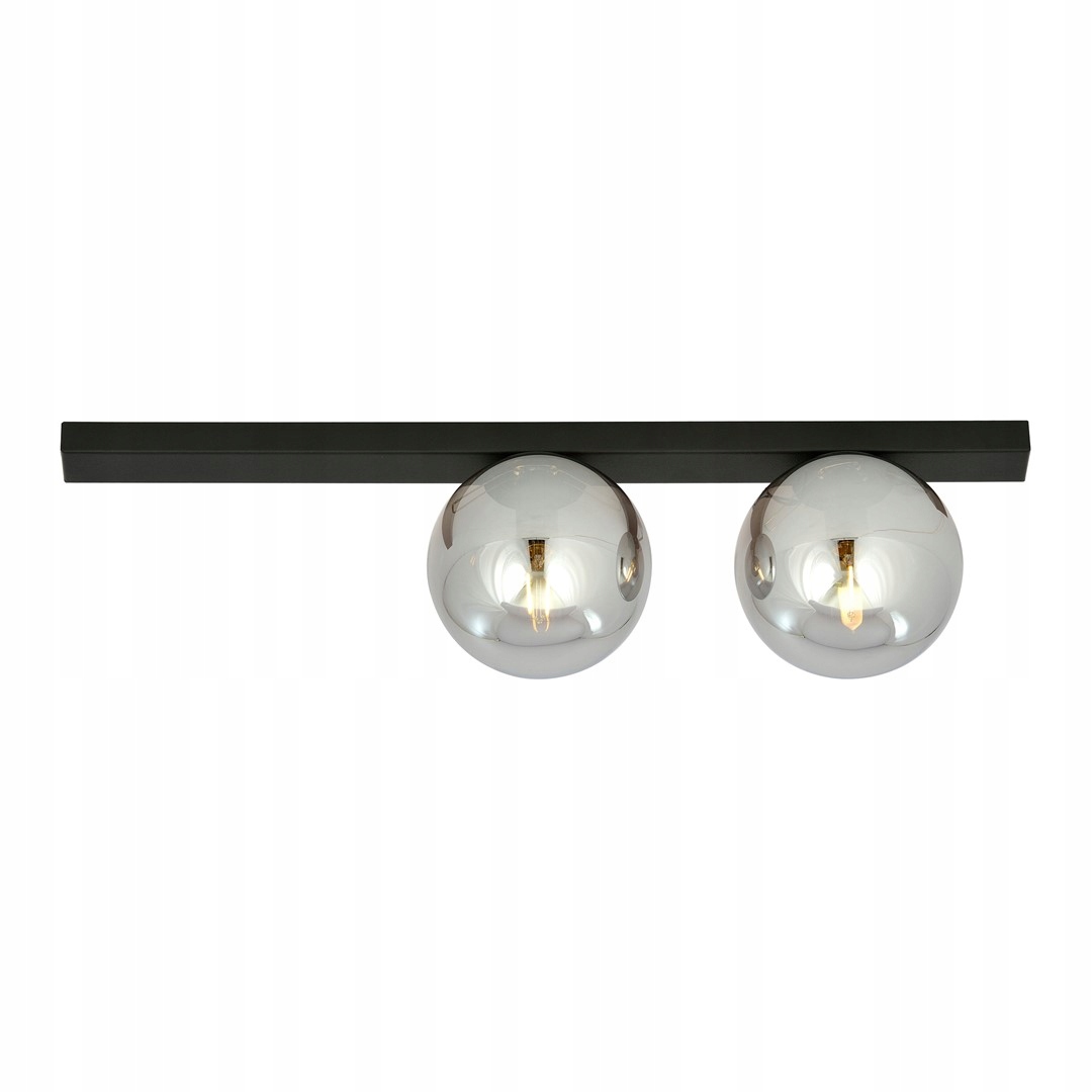 Moderná stropná lampa Emibig Fit 2 2xE14 10W čierna/grafitová