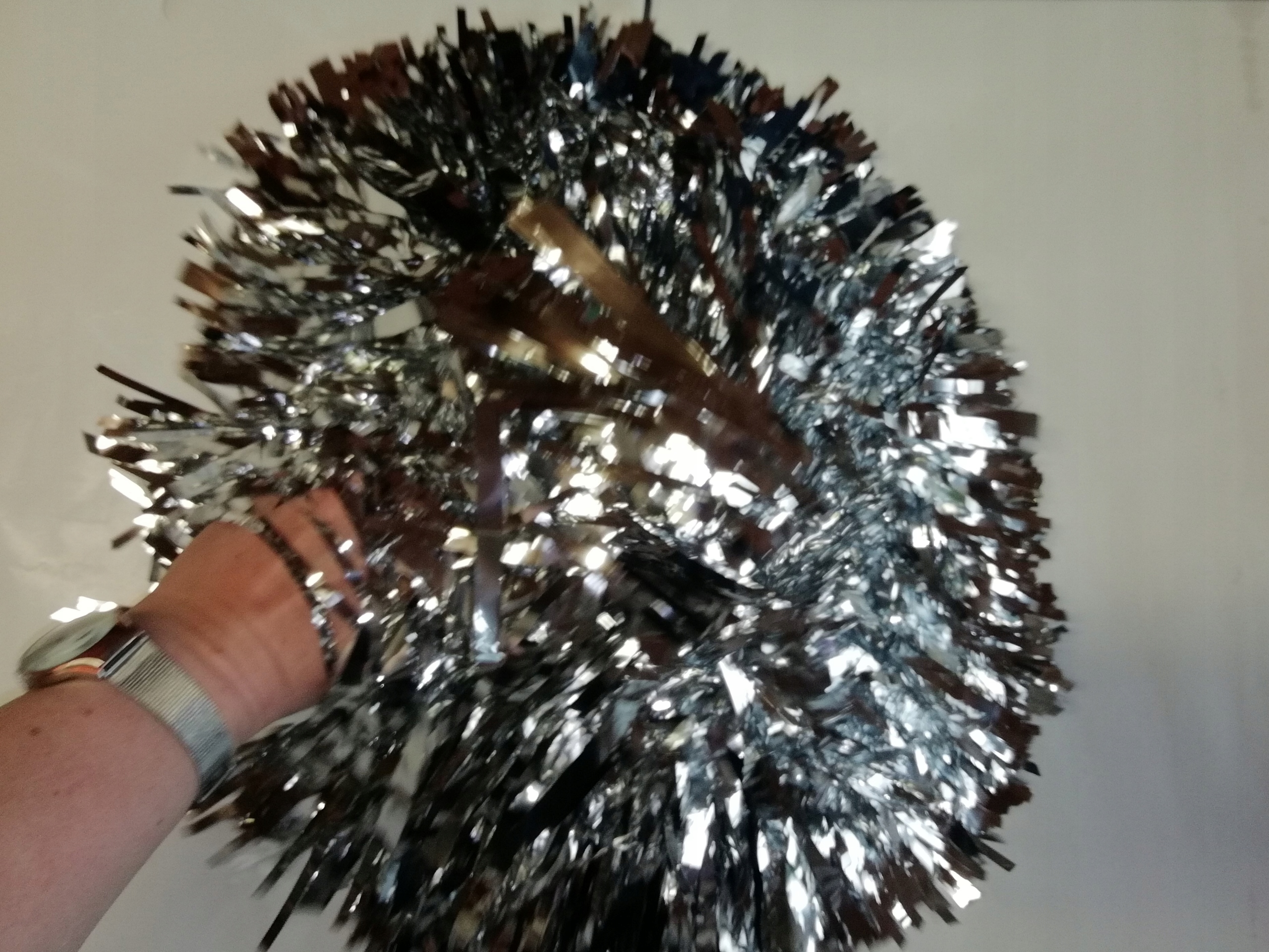 

Pompon do kibicowania czirliderka Sport srebrny