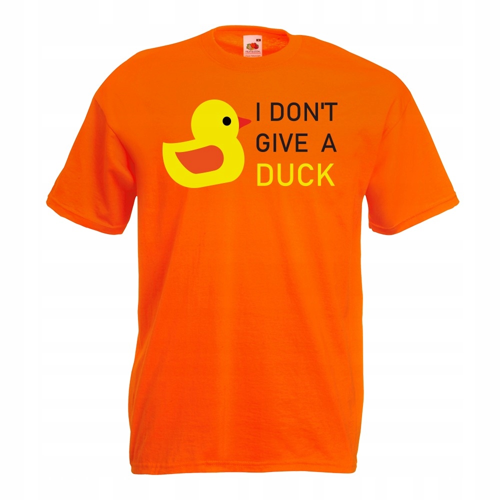 

Koszulka zabawna dont give a duck S pomarańczowa