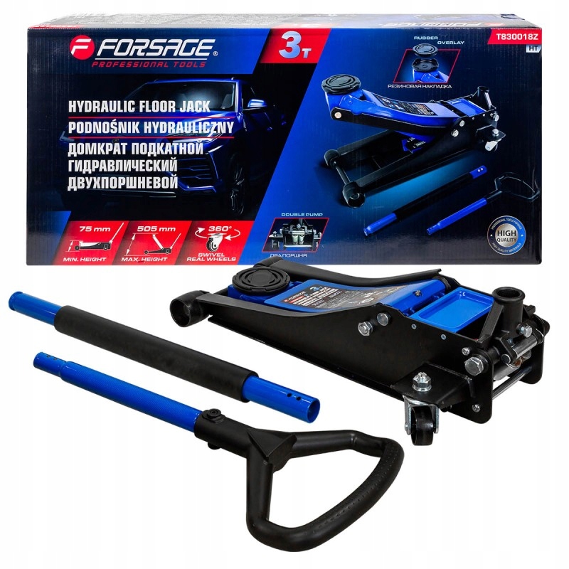 Hydraulický zdvihák 3T nízkoprofilový žaba Forsage