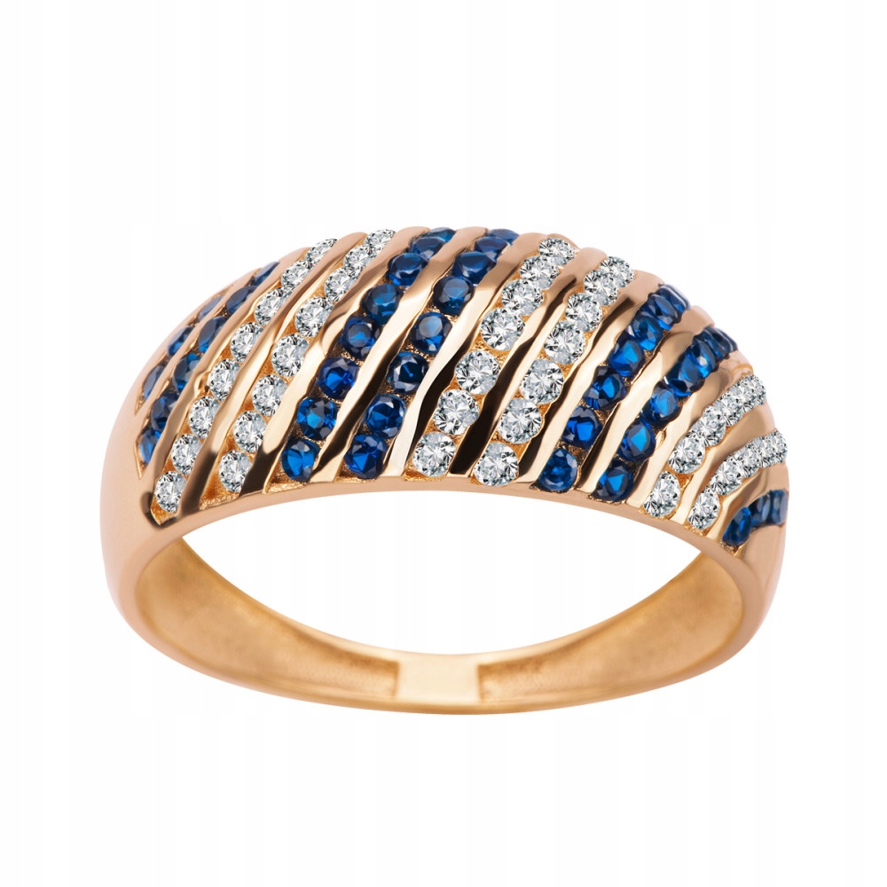 Złoty Pierścionek z Cyrkoniami r14 Verona Jewellery
