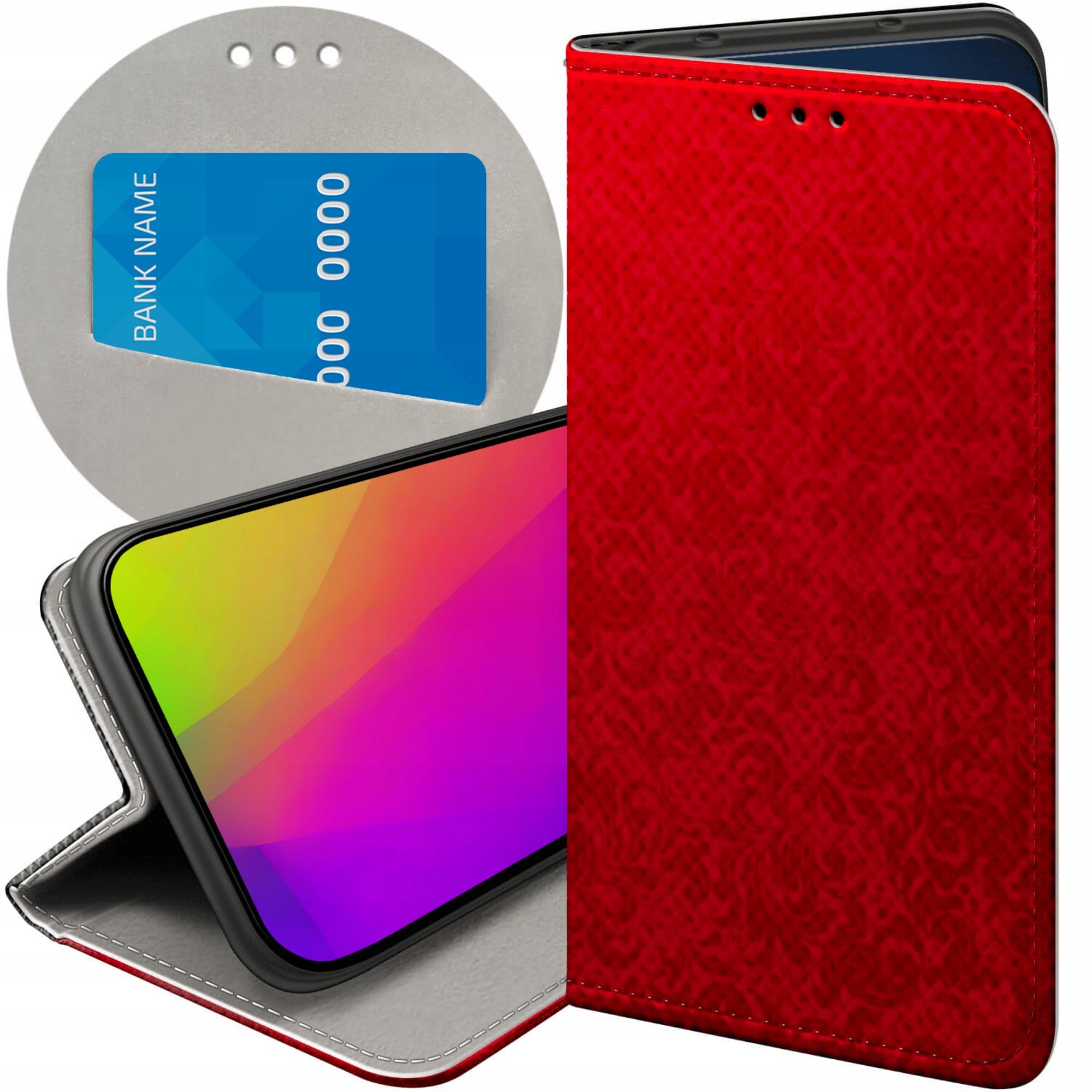 Etui Z Klapką Do Xiaomi 15T 5G Czerwone Serca Róże Futerał Pokrowiec