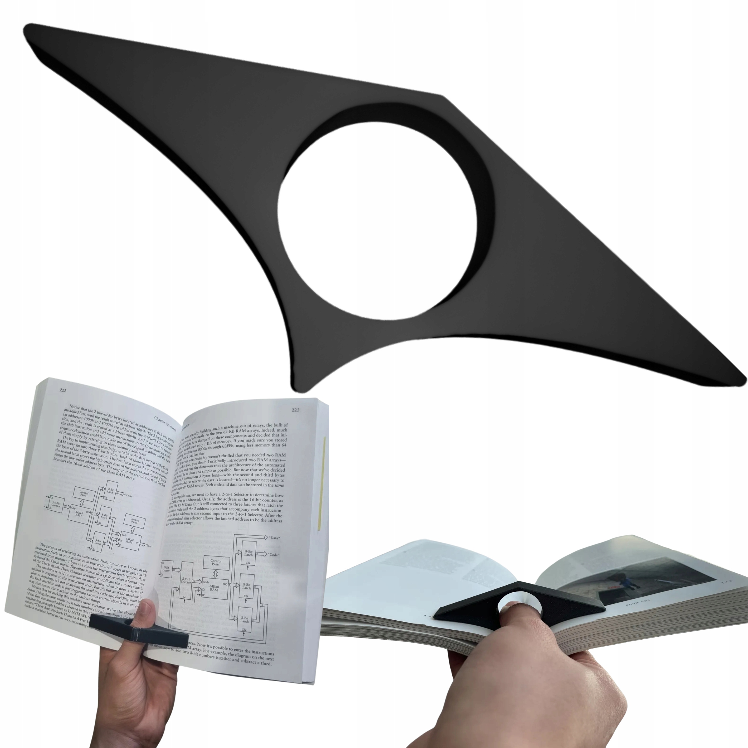 Držák na čtení knih Pohodlí v každé poloze Pohodlné držení