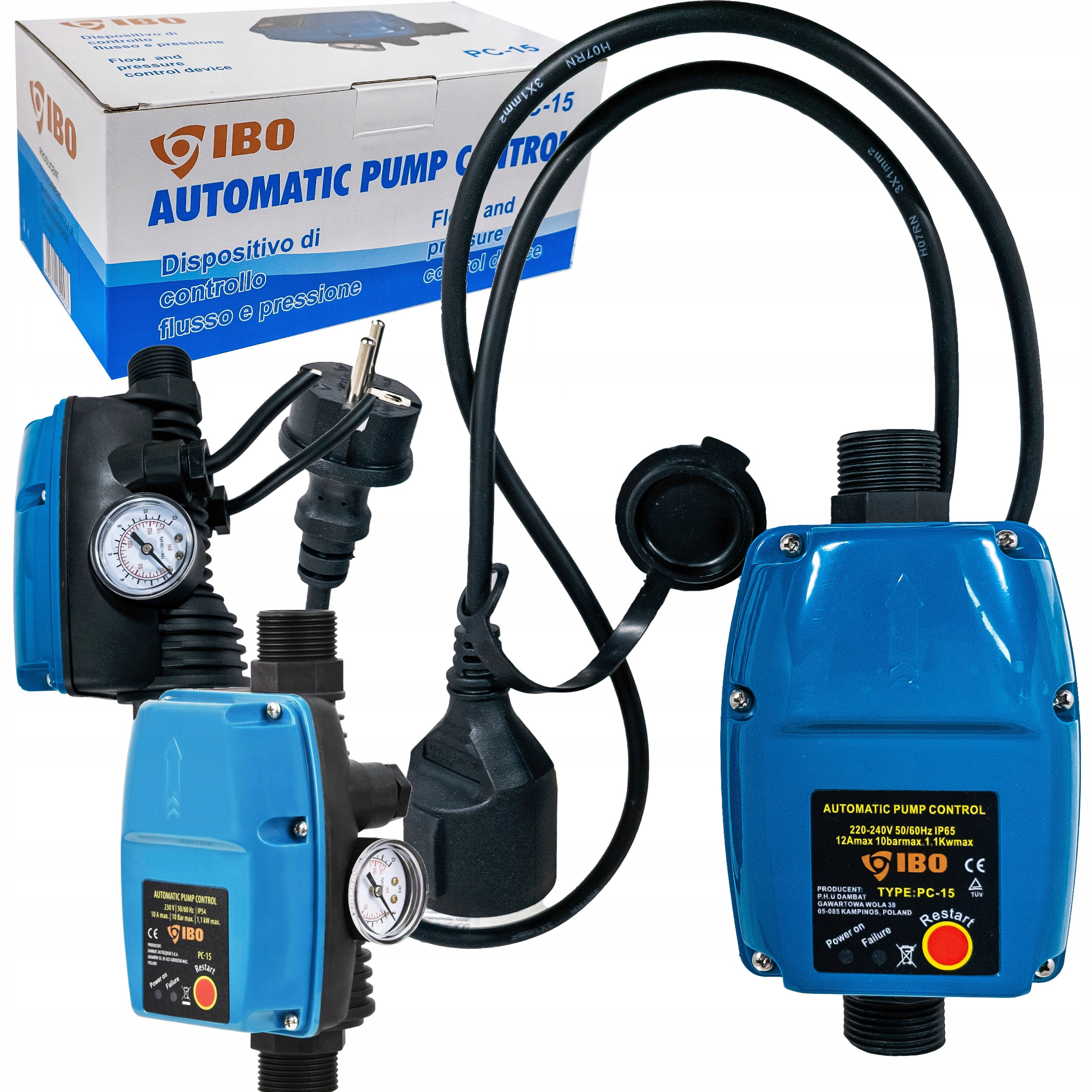 Tlakový Spínač A Automatické Ovládání Suchého Chodu PC-15 Ibo