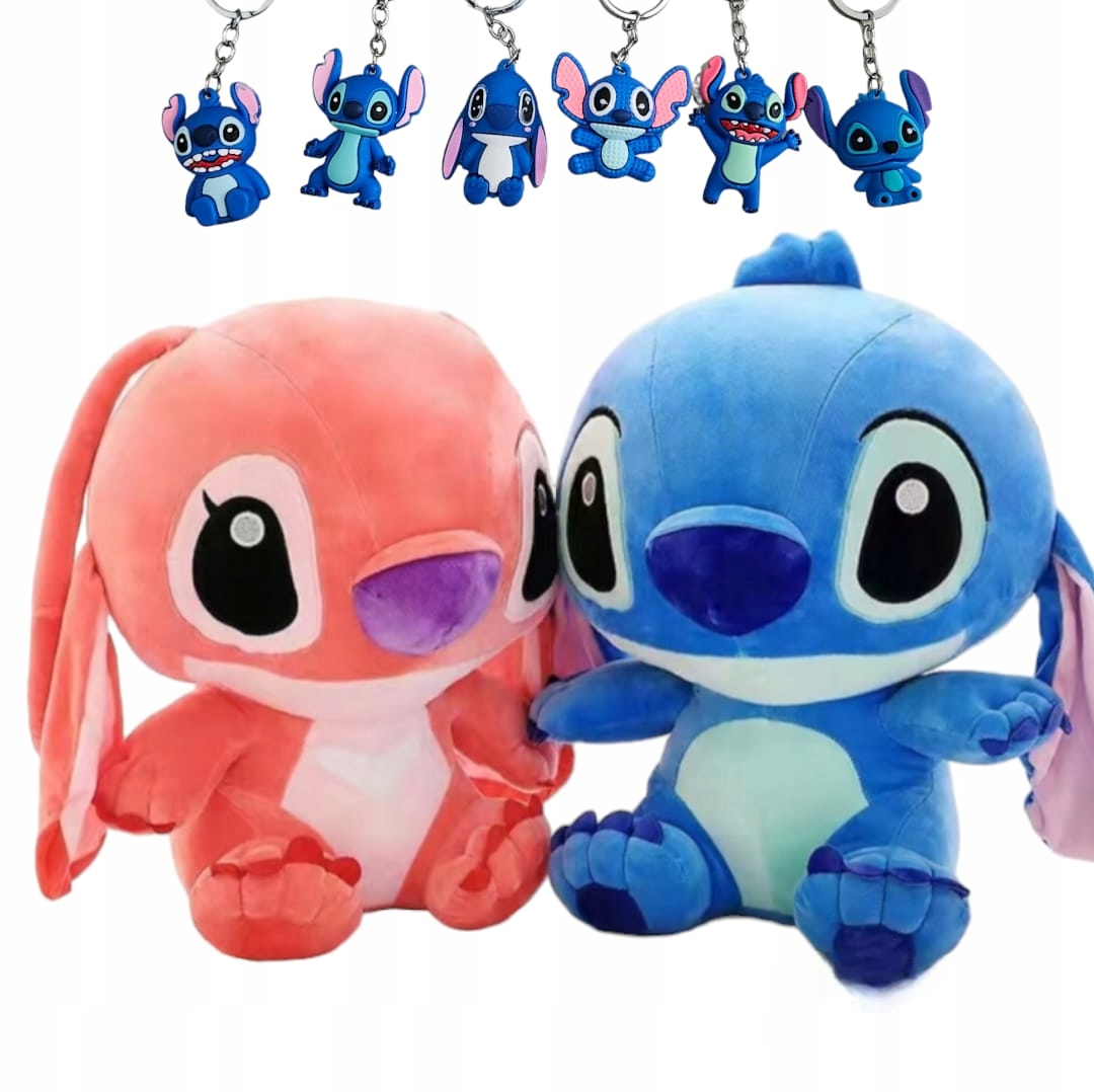 DUŻA MIĘCIUTKA MASKOTKA LILO I STITCH 80CM+ BRELOK 3D Marka bez marki