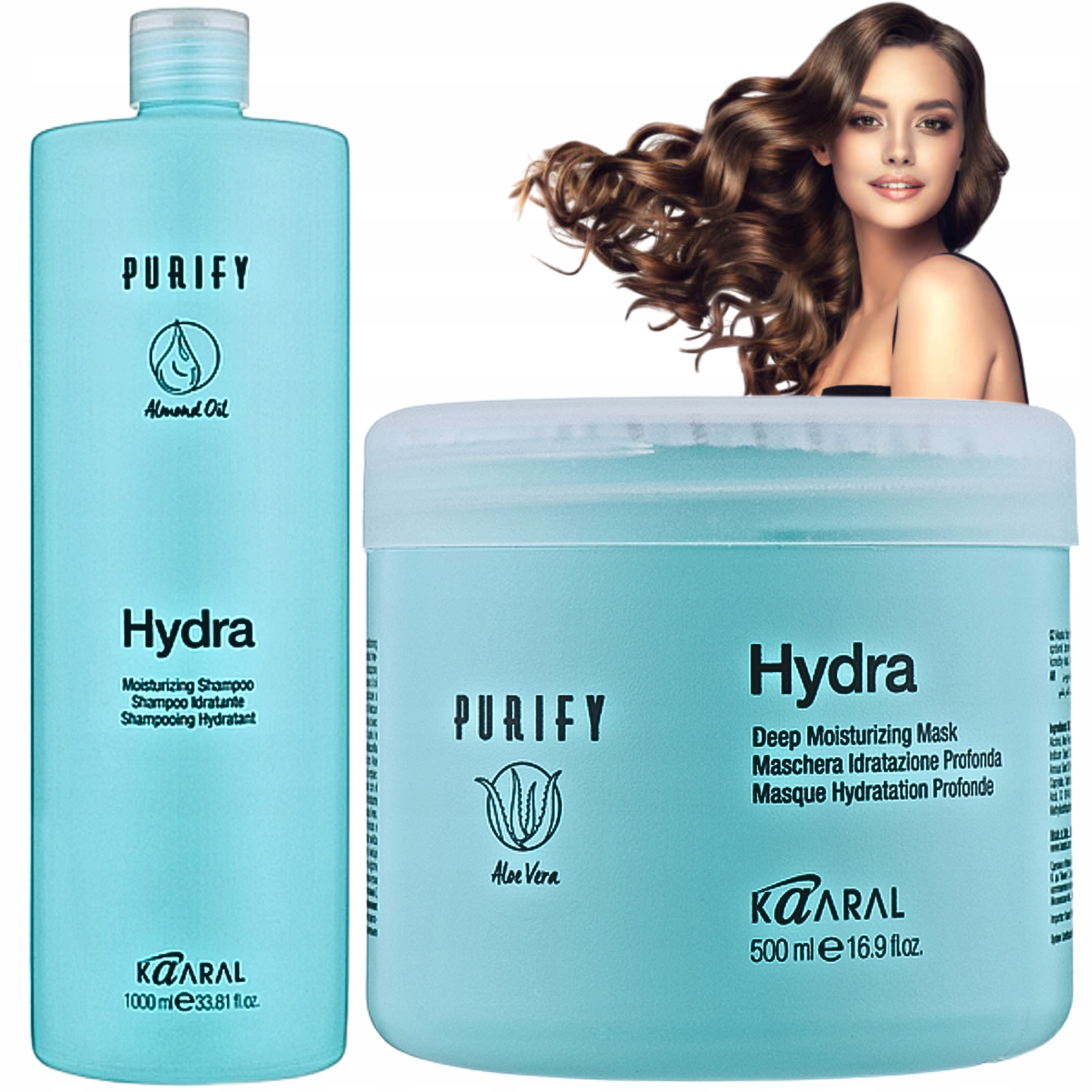 Set Kaaral Hydra Šampon 1000 ml Maska 500 ml Hydratace a regenerace