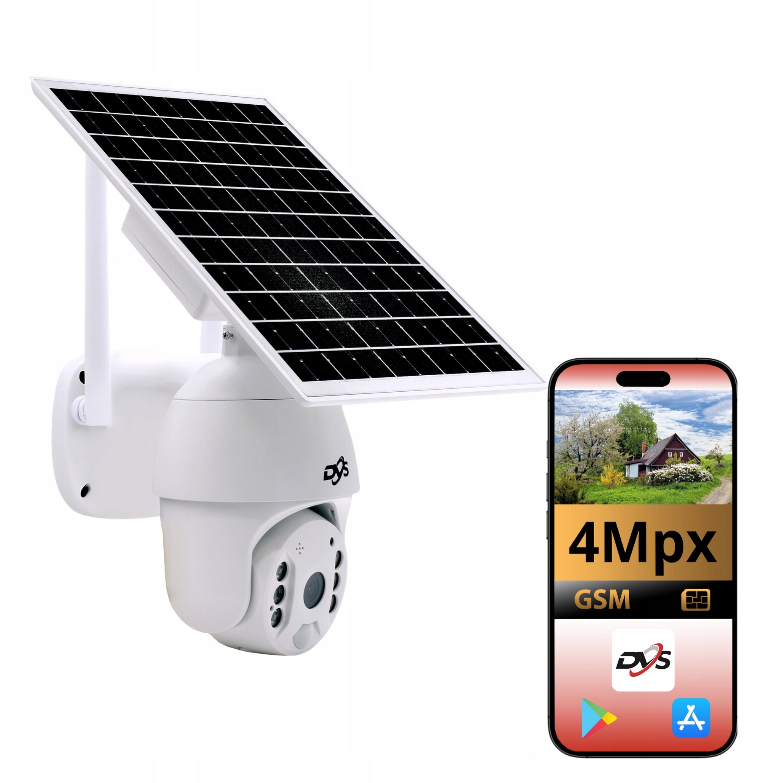 Vonkajšia kamera na Sim kartu 4Mpx s solárnym panelom Mocná Batéria Dvs