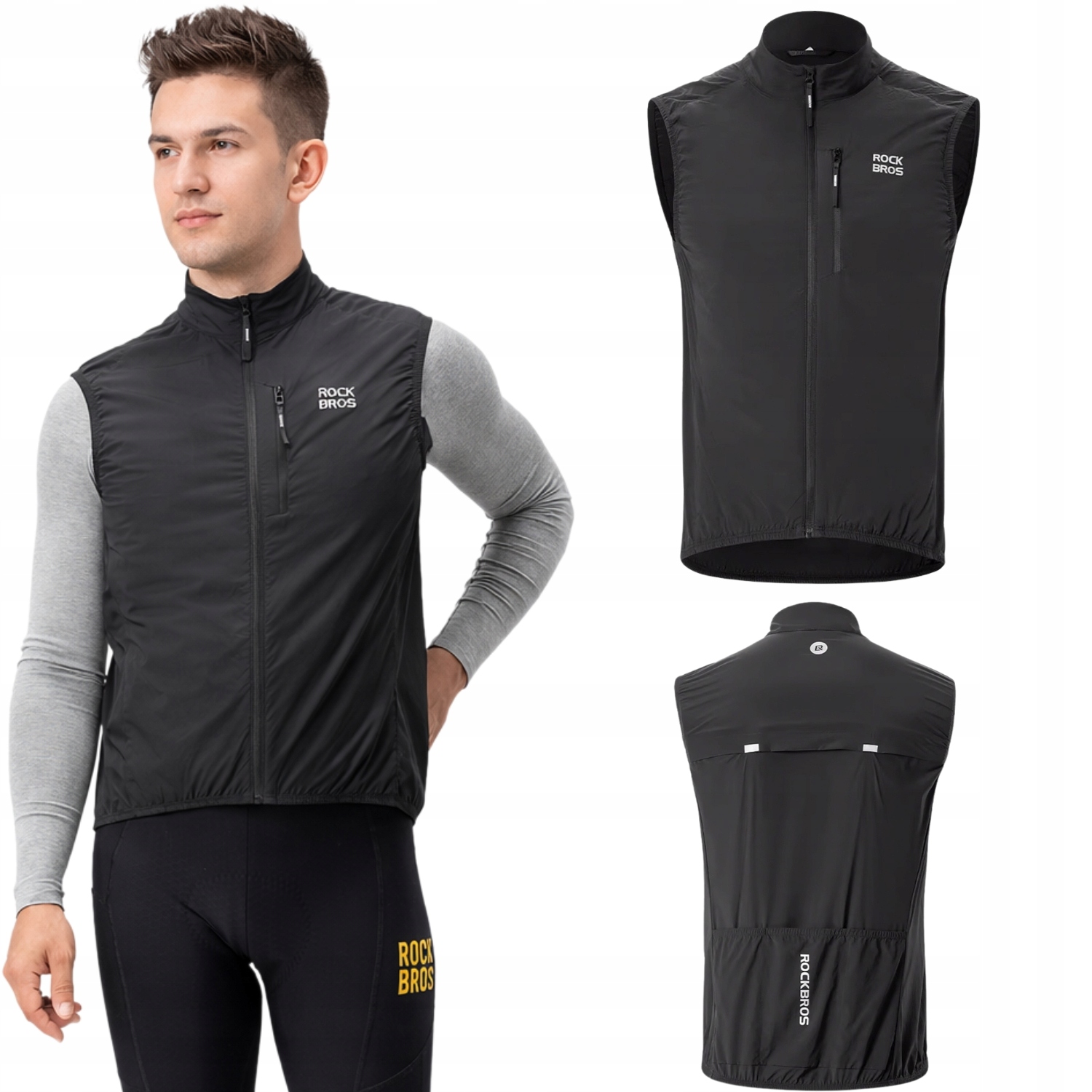 Kamizelka Bezrękawnik Termiczna Męska Na Rower Sportowa Ciepła 2XL Rockbros