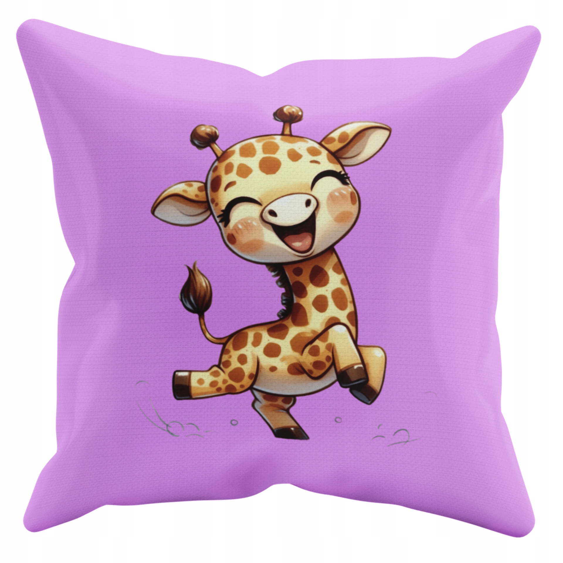 POSZEWKA NA PODUSZKĘ JAŚKA DO PRZEDSZKOLA ŻYRAFKA+ IMIĘ GRATIS Kolor dominujący odcienie różu