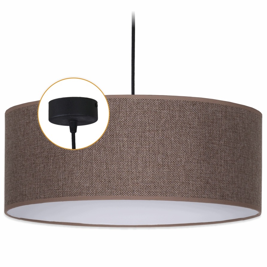Stropní svítidlo s krytem Lustr Závěsná lampa 1 x E27 Bronzové stínidlo 50 cm