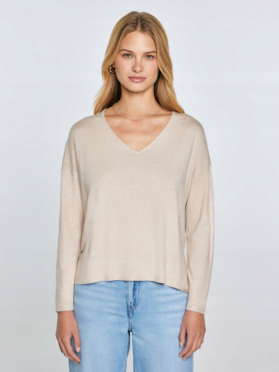 Big Star Dámský Svetr Z Viskózy, Béžový, Faustii 906 S