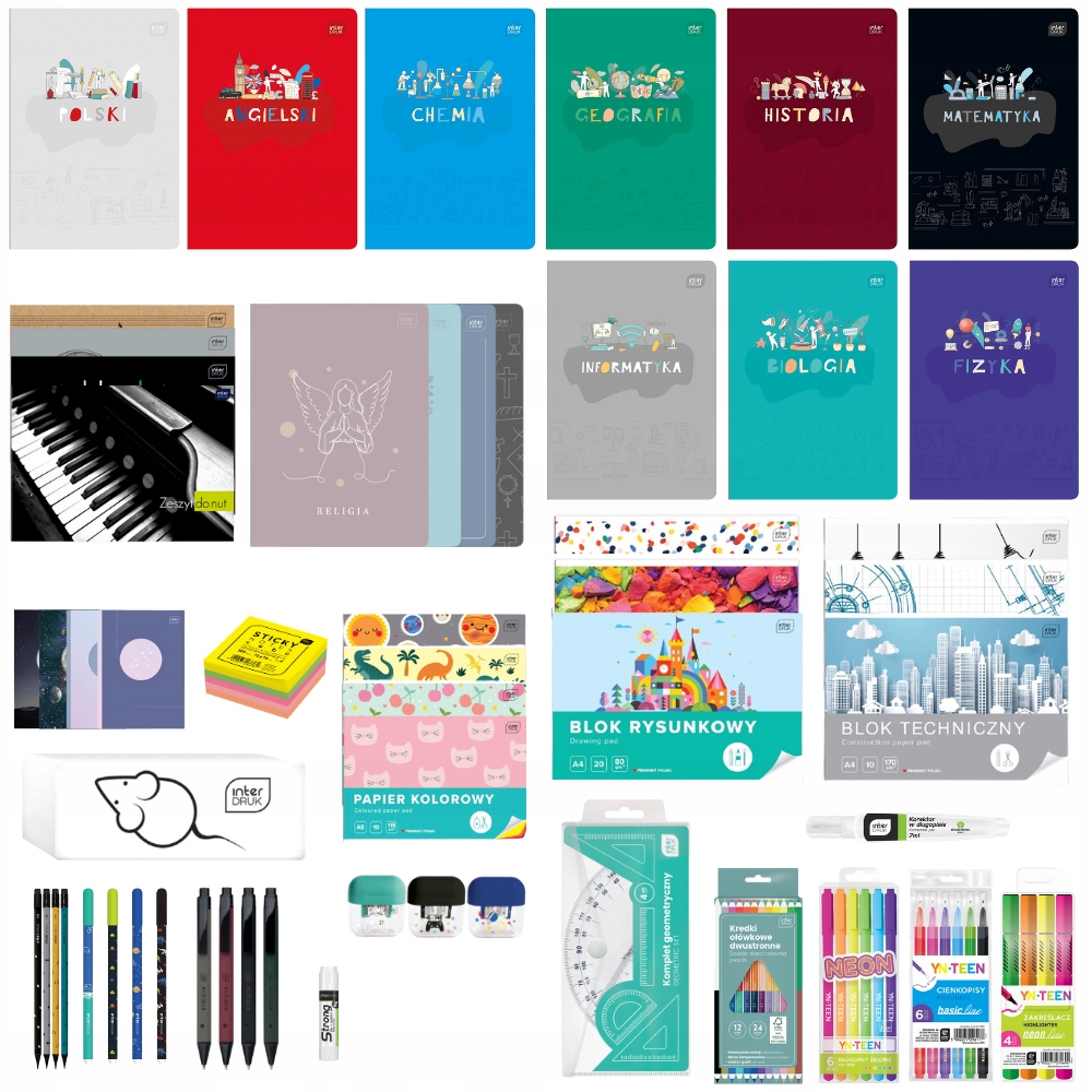 Wyprawka szkolna INTERDRUK chłopcy kl. 4-8 28el