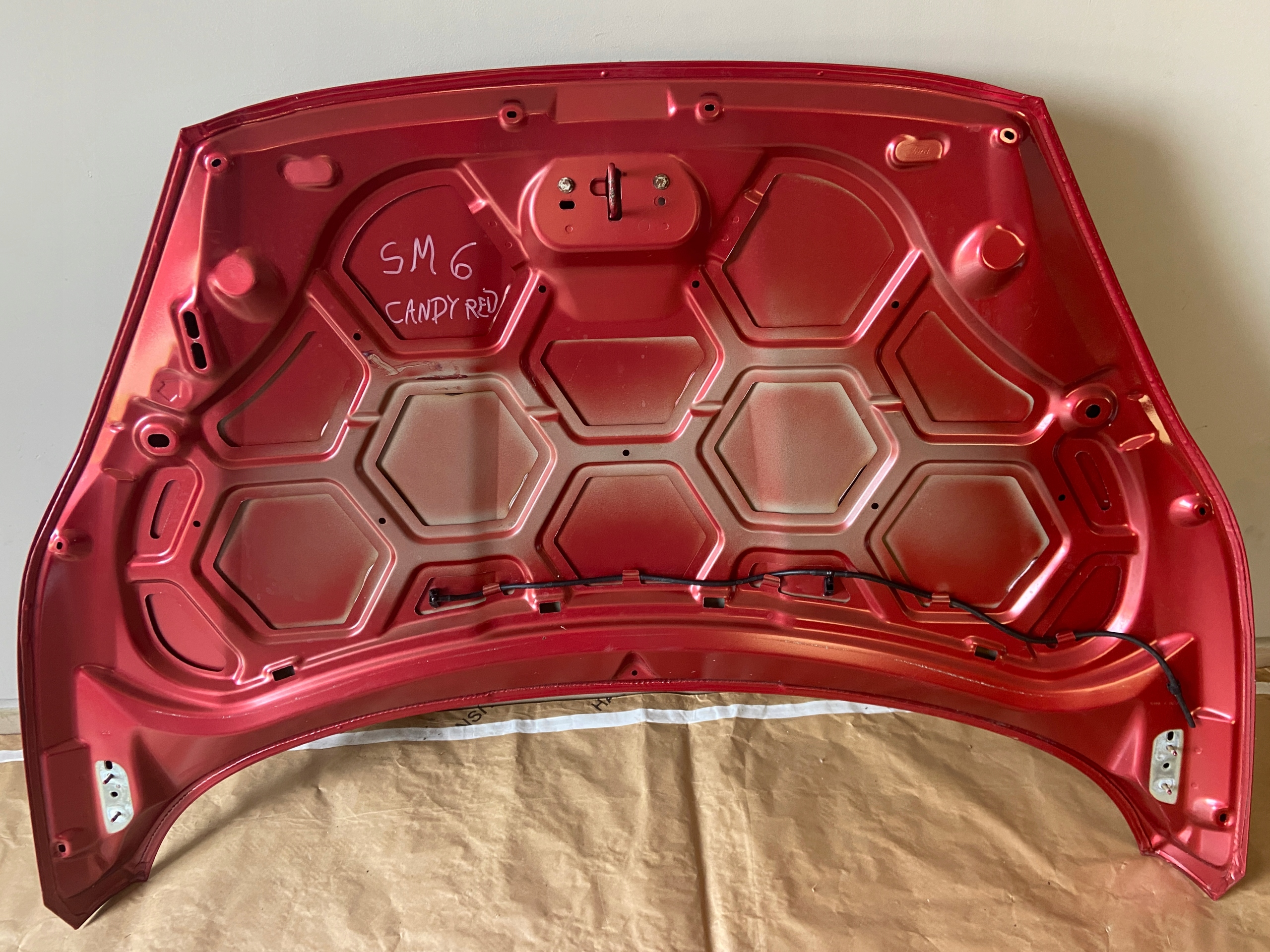 FORD FIESTA MK7 LIFT 2012-2017 bonnet front CANDY RED