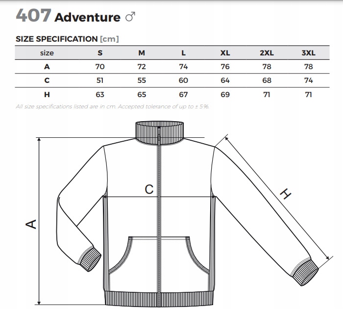 Bluza męska na zamek z NADRUKIEM logo z dowolną kolorową grafiką 407 Liczba sztuk w ofercie 1000 szt.