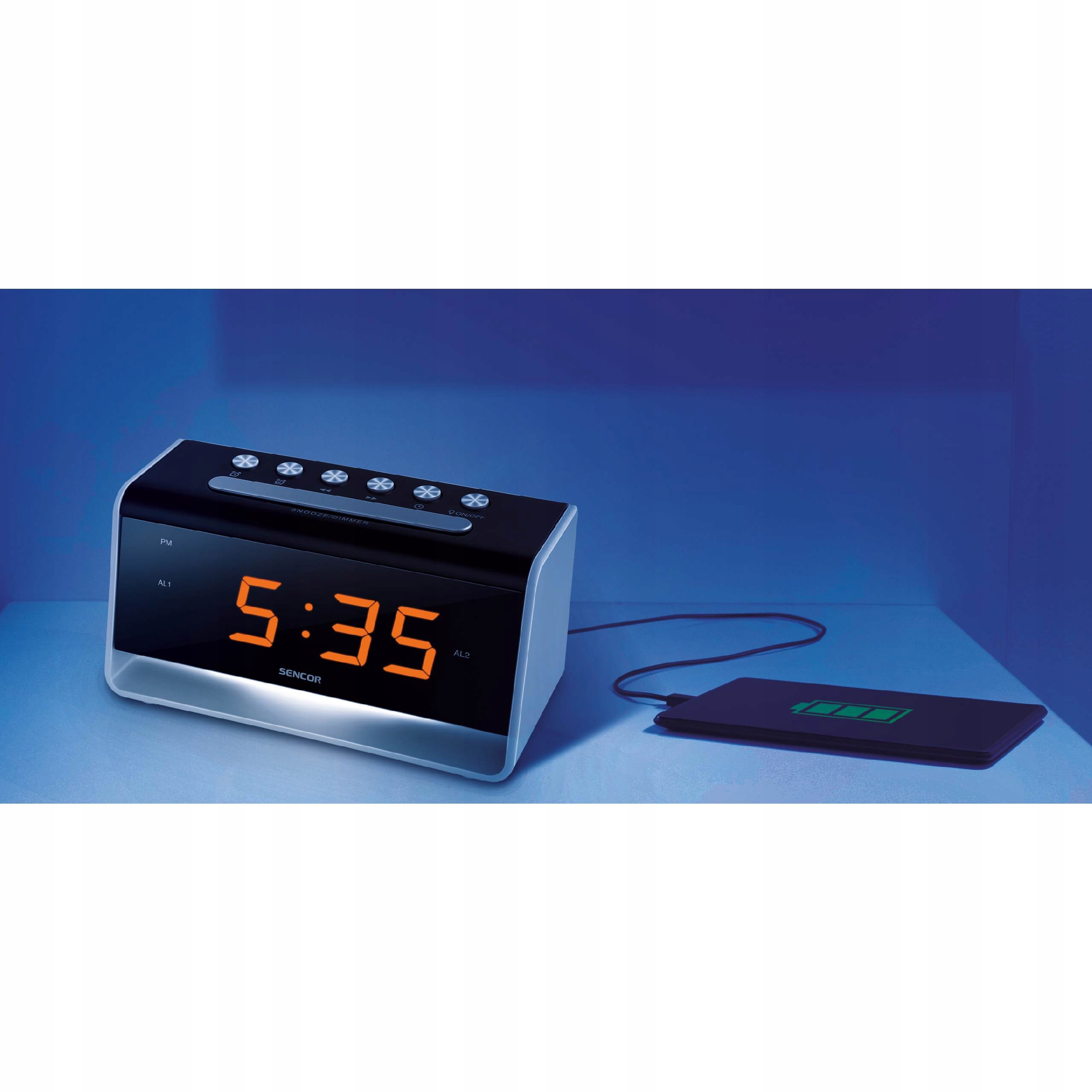 Budzik z Nocnym Światłem LED Sencor SDC 4400W Kod producenta SDC 4400