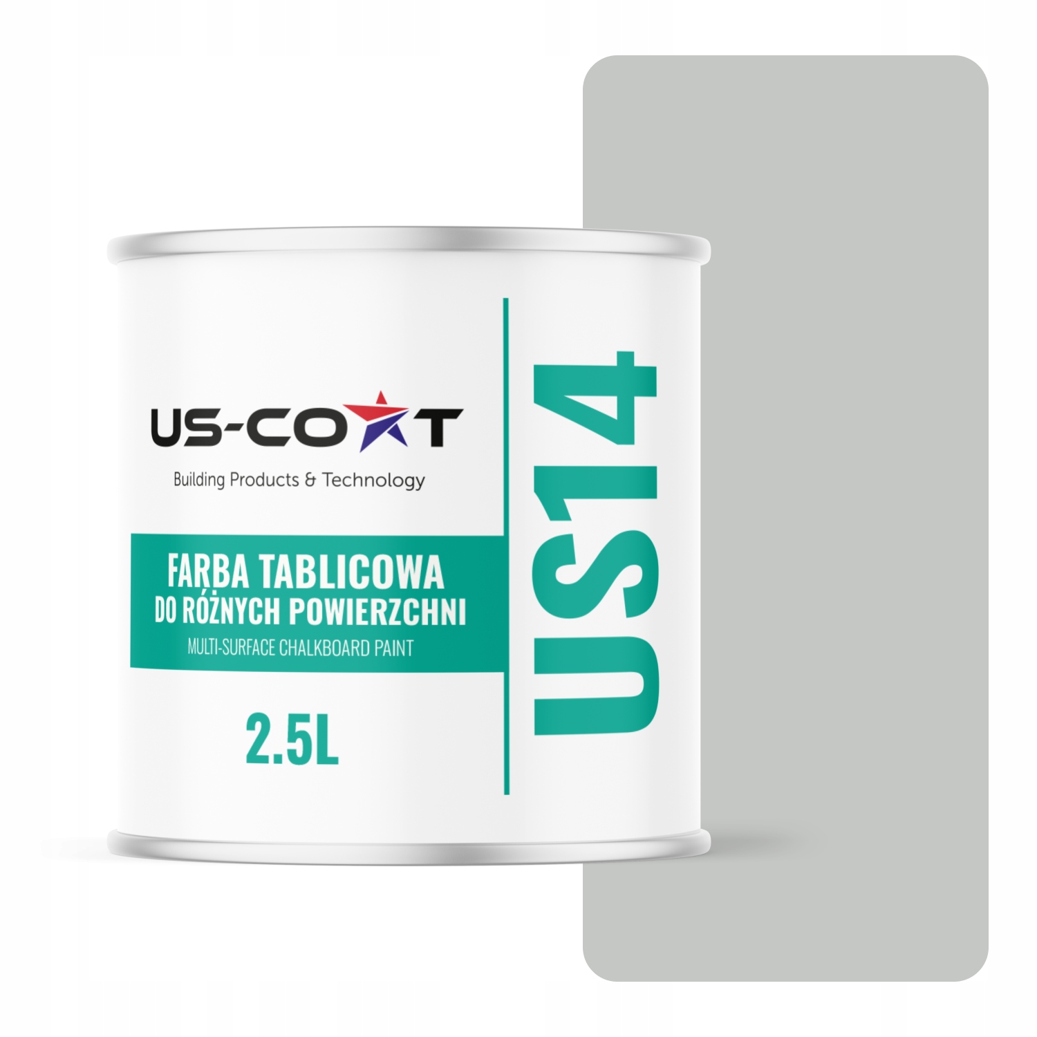 Tabuľová Farba Na Steny Písania Kriedou, Farba Šedá, Svetlo RAL7035 2,5L Mat