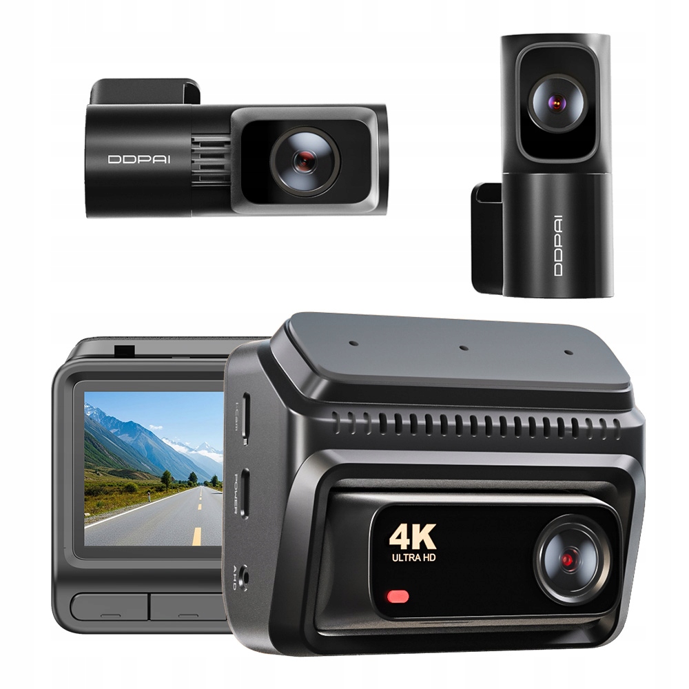 Autokamera Videorekordér Ddpai Z60T 4K Hdr Predná Strana Zadná Časť