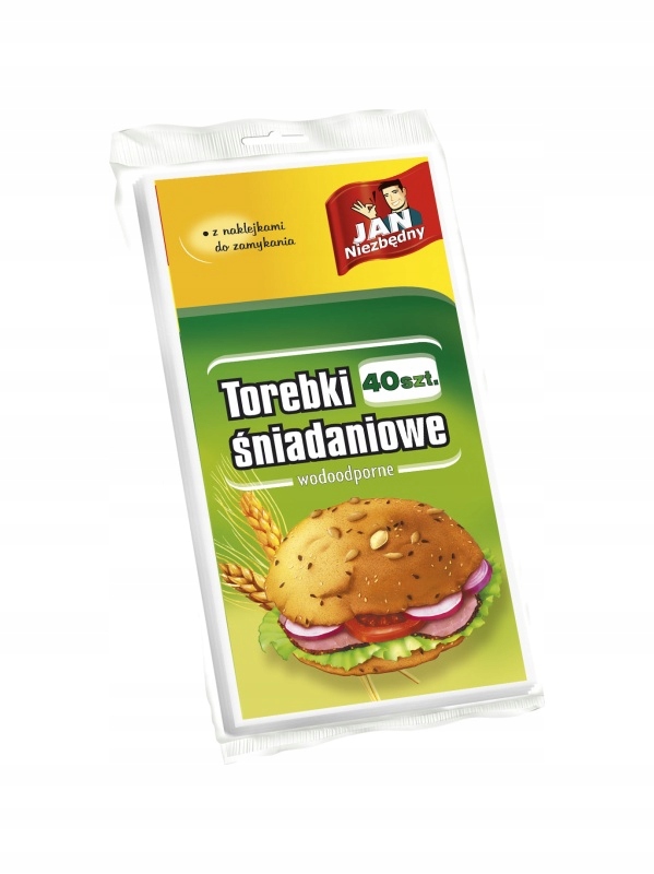 

Torebki śniadaniowe papierowe 40szt Jan Niezbędny