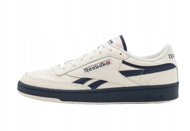 Reebok Club C Bílé Pánské Sportovní Boty S Tmavě Modrými Doplňky 45,5 U2A