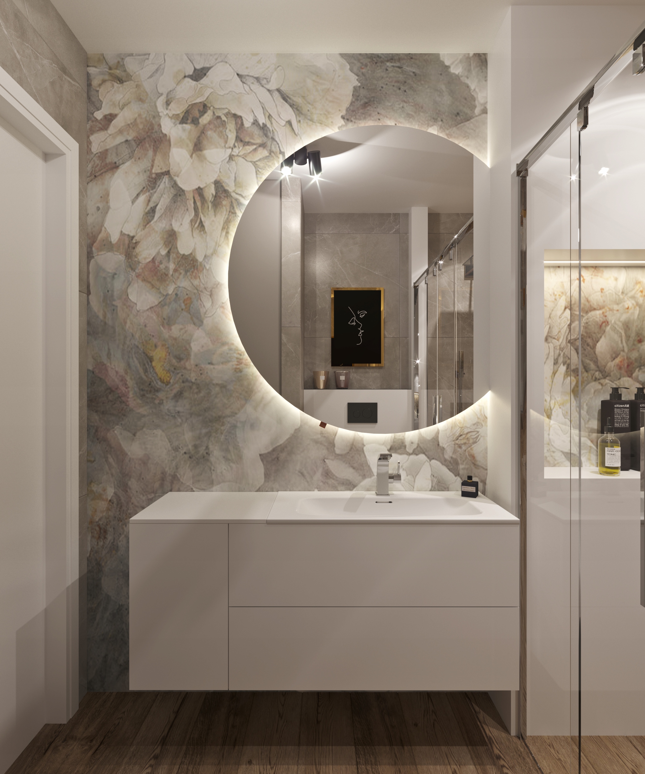Lustro podświetlane LED Premium ścięte koło 90 cm Kod producenta Addhome
