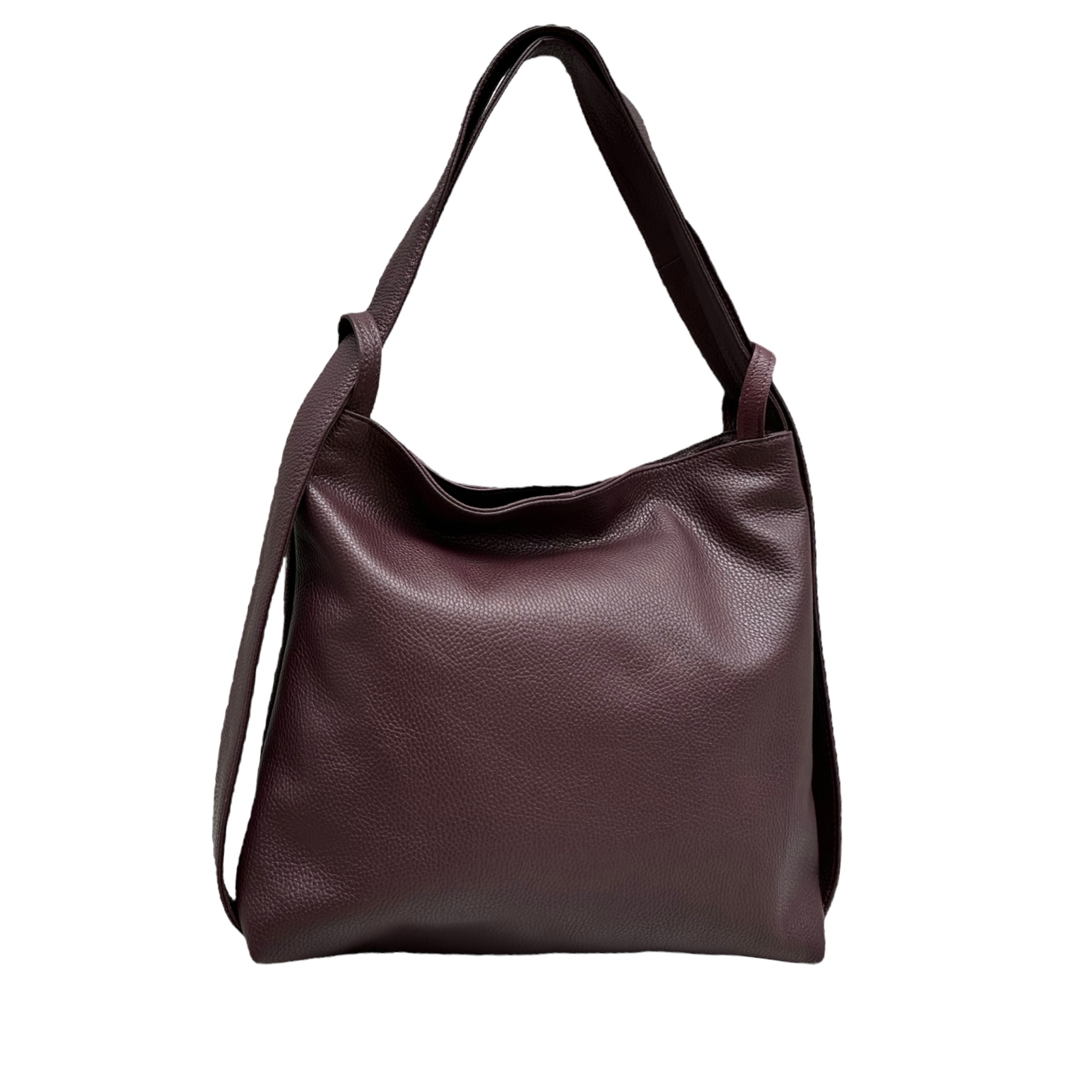 Torebka Shopper licowa skóra Buona Buraczkowy