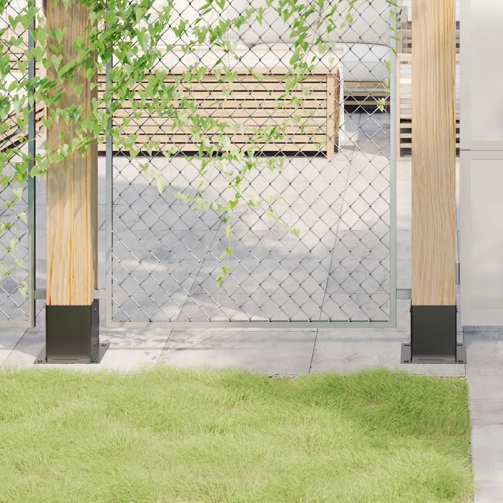 Podstavce pod sloupky čtvercové 4 ks Antracit 101x101 mm Antracitová 420000