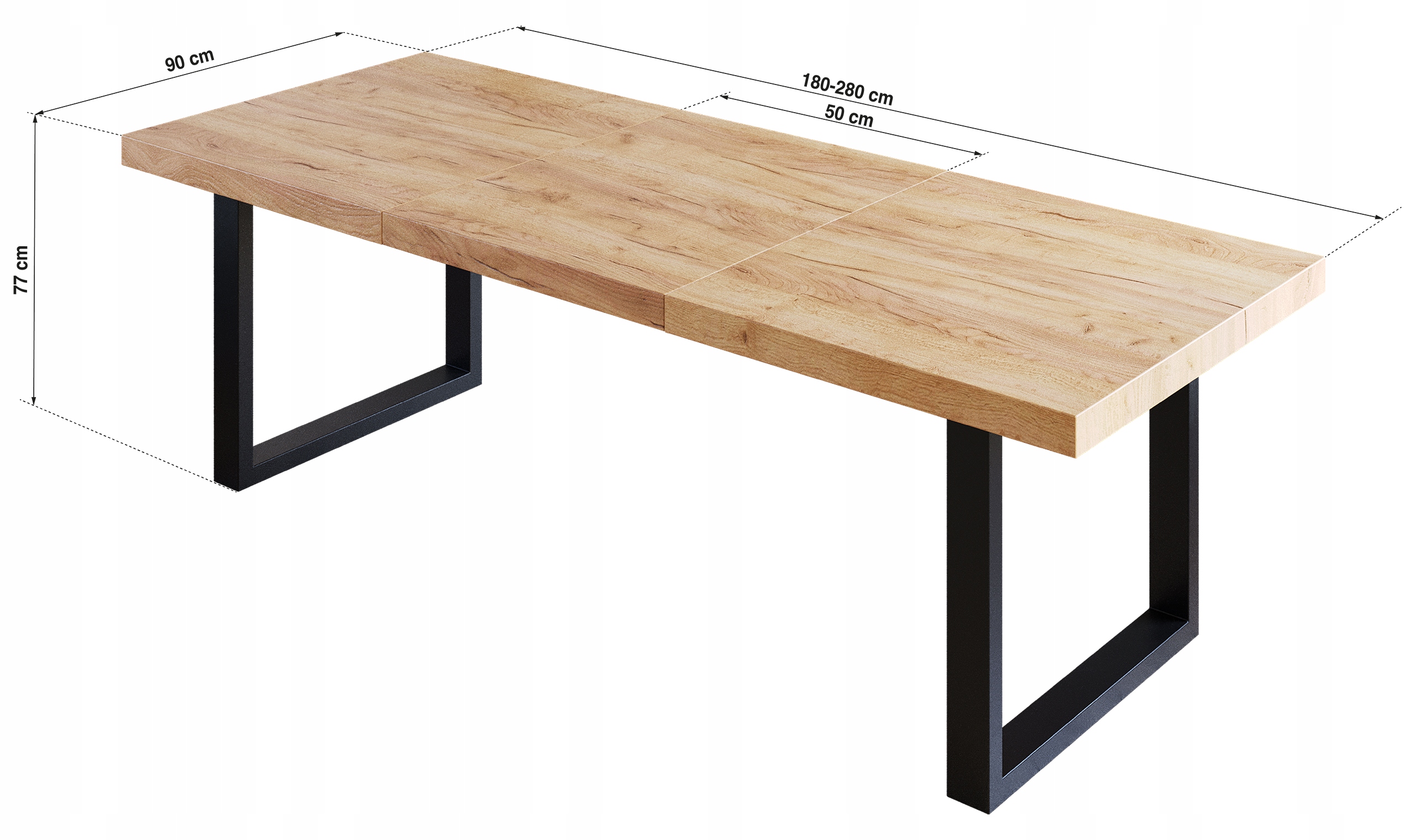 Stół rozkładany loftowy 180/280 METAL Kod producenta stół-loft-180-280