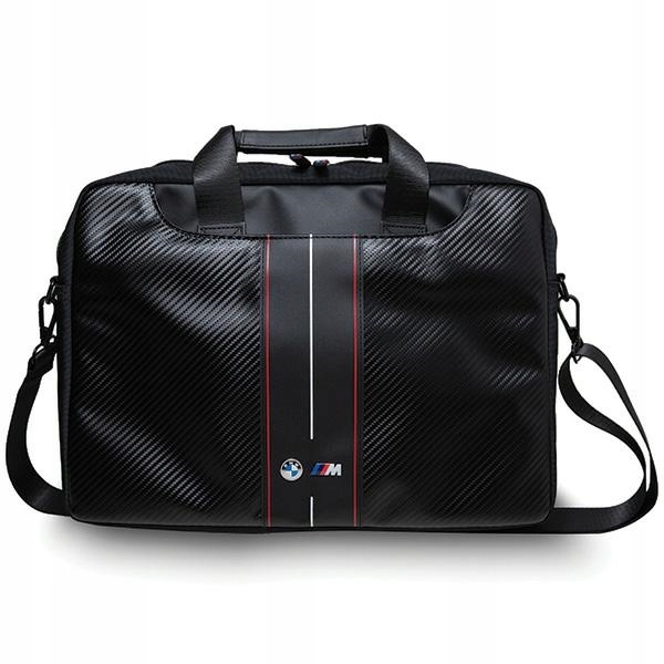 Taška Na Notebook Bmw Carbon Red Stripes Do 16" Černá Ochrana Notebook