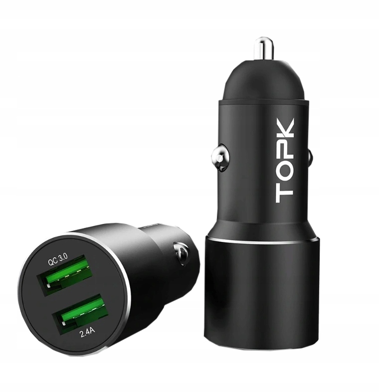 

Ładowarka Samochodowa Topk Dual Quick Charge 3.0