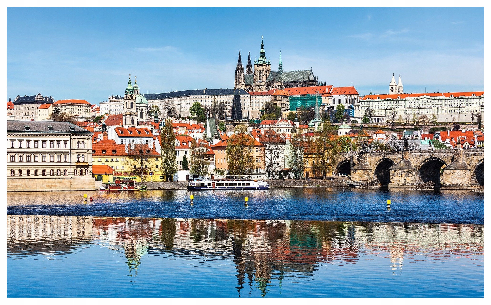 Fototapeta Praha Karlův most v mlze, panorama města 254x184 lepidlo