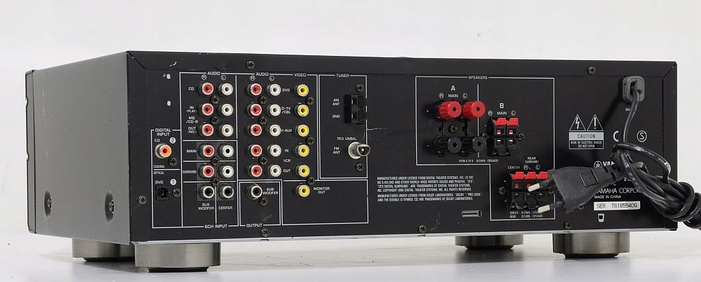 YAMAHA RX-V340RDS MARKOWY AMPLITUNER 5.1 DTS RDS ! Kolor czarny