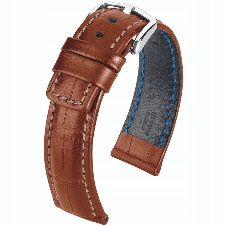 Světle hnědý kožený opasek 22 mm Hirsch Grand Duke 02528070-2-22 (L)