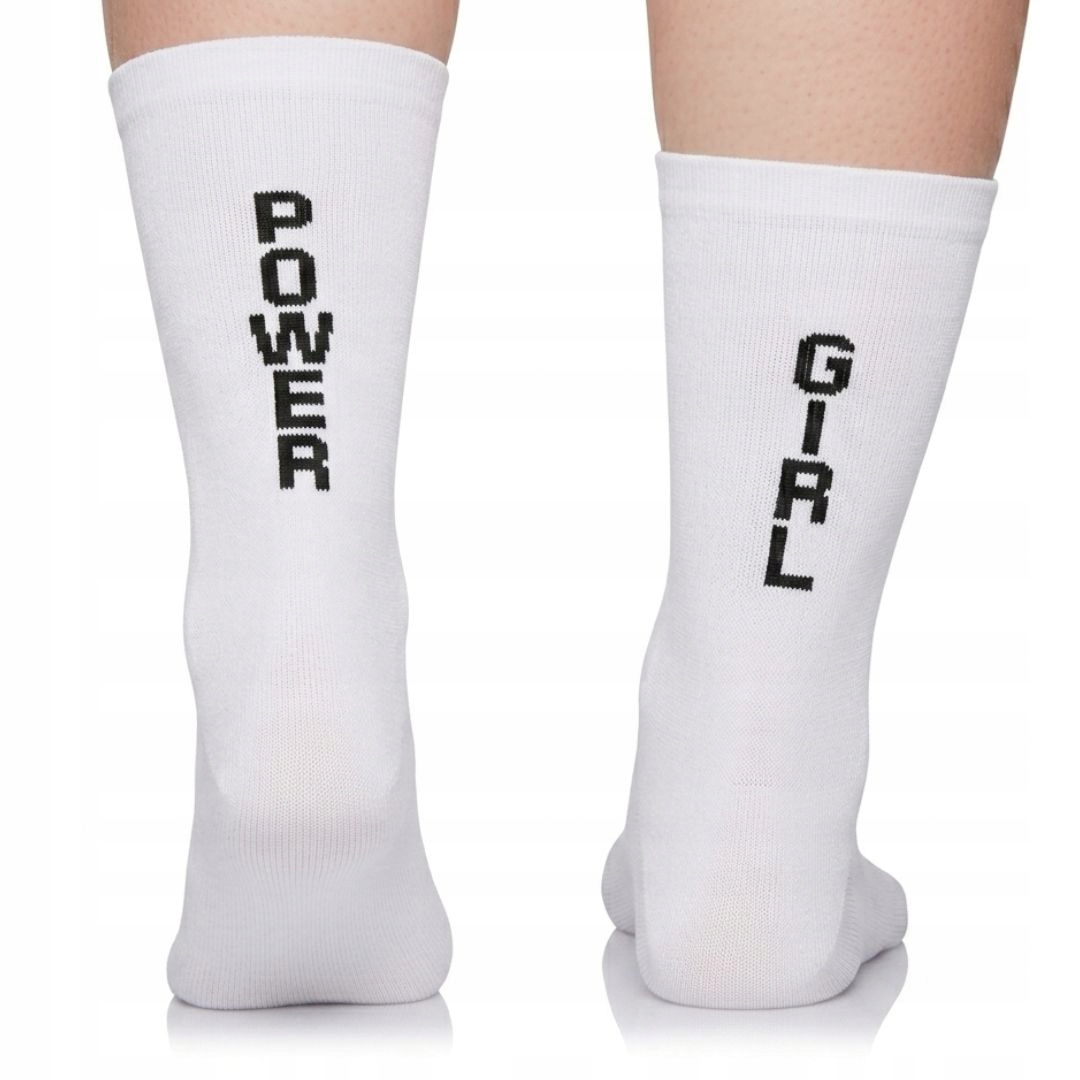 Power Girl damskie skarpetki kolarskie Todo Cycling, 35-38 białe