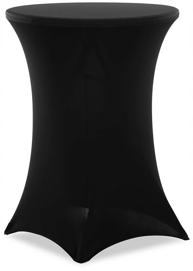 Elastický univerzální obal na barový stůl, průměr 80 cm, černý
