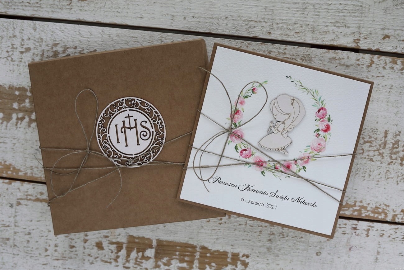 Pohlednice na společenství suvenýr společenství s personalizací v krabičce přání