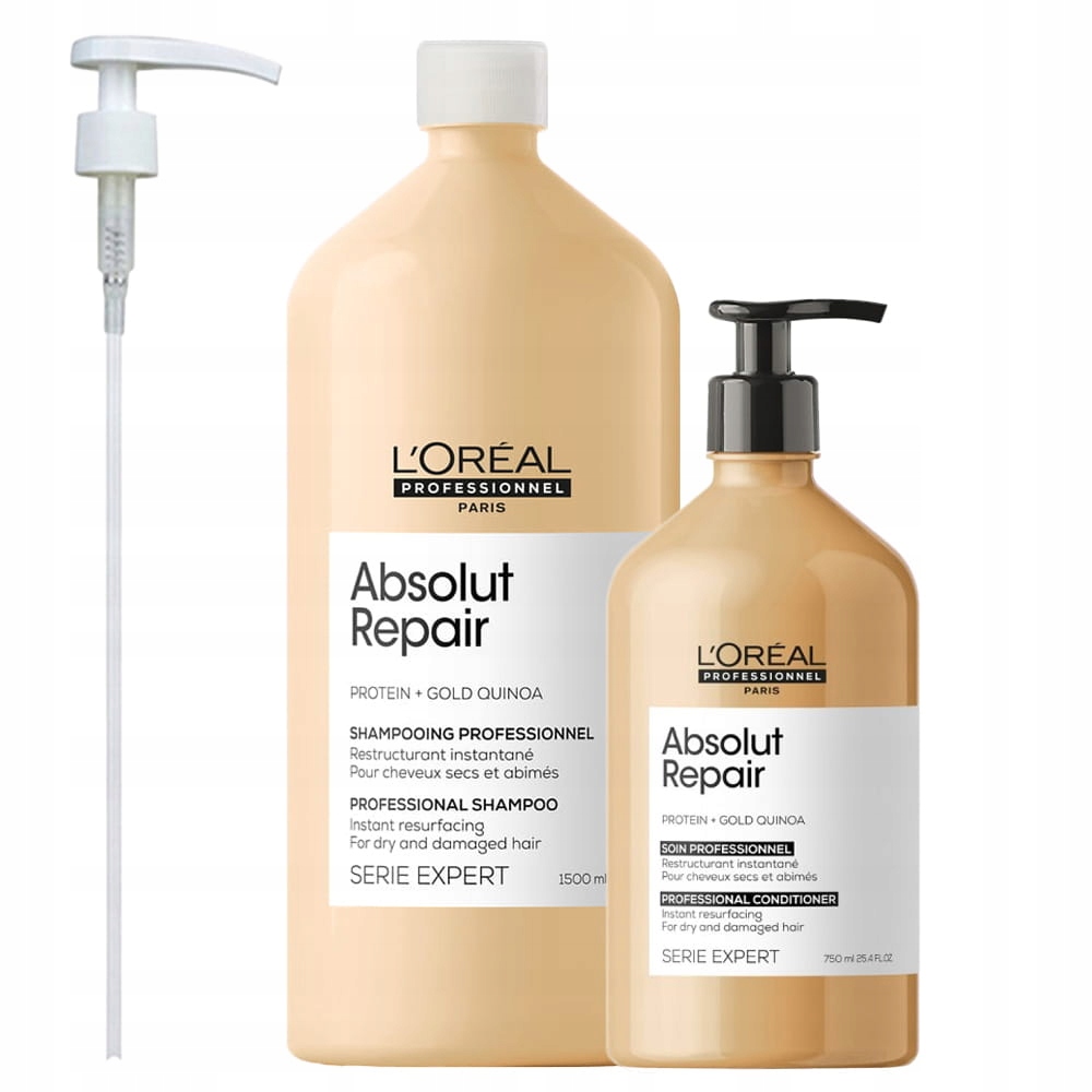 Loreal Absolut Repair regenerační sada šampon 1500 kondicionér 750 pumpička