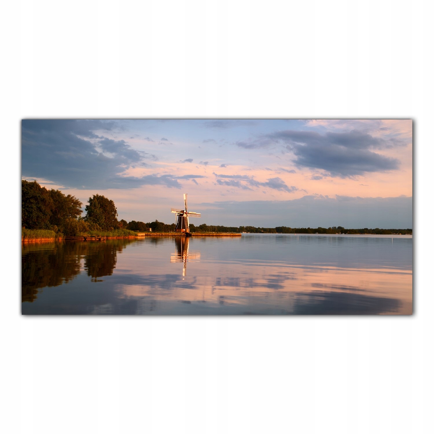 Mlýn Západ Slunce 140x70 Tvrzené sklo lacobel