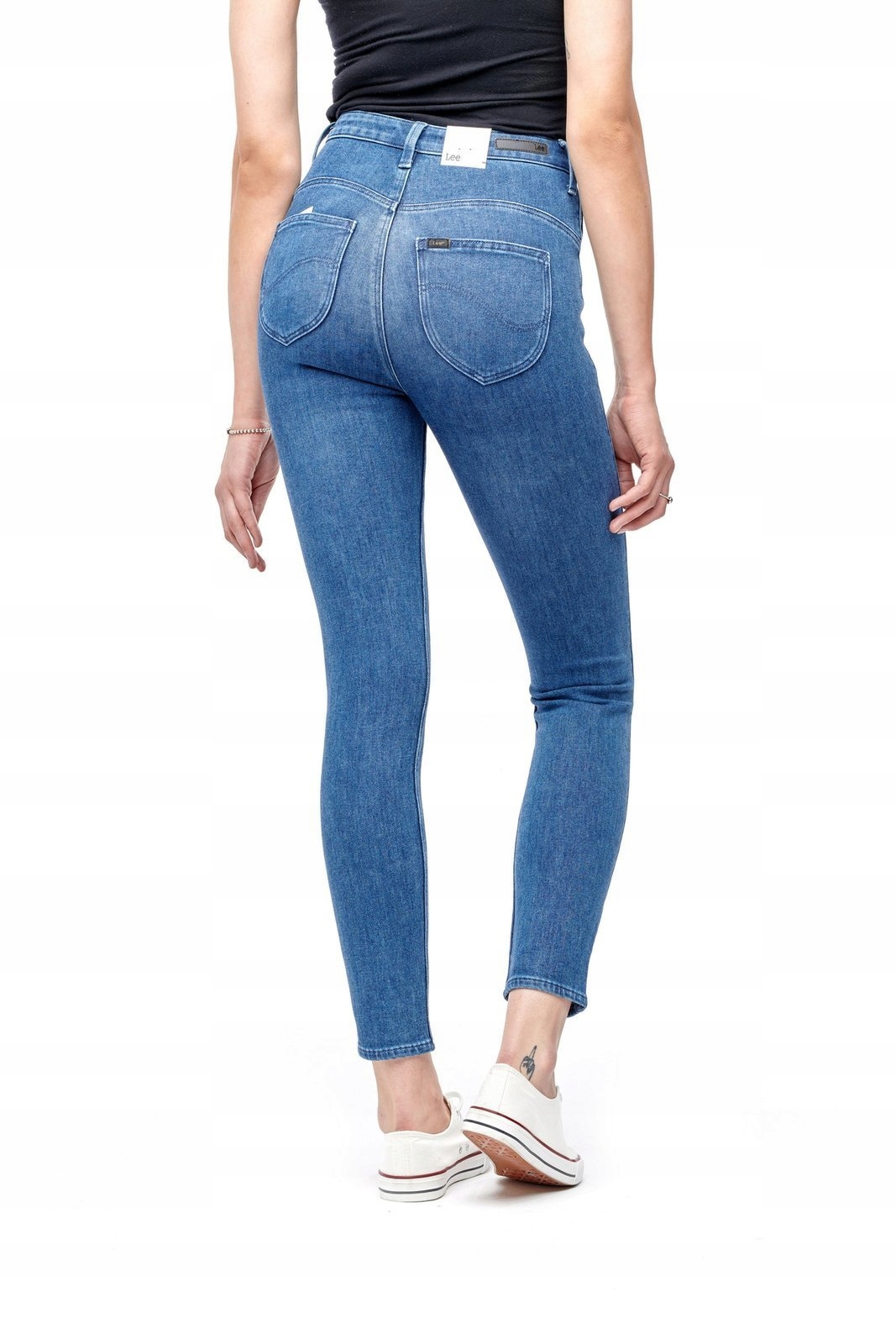Dámské úzké nohavice džíny Lee Scarlett High Blue Lux L30LETLS 25/31