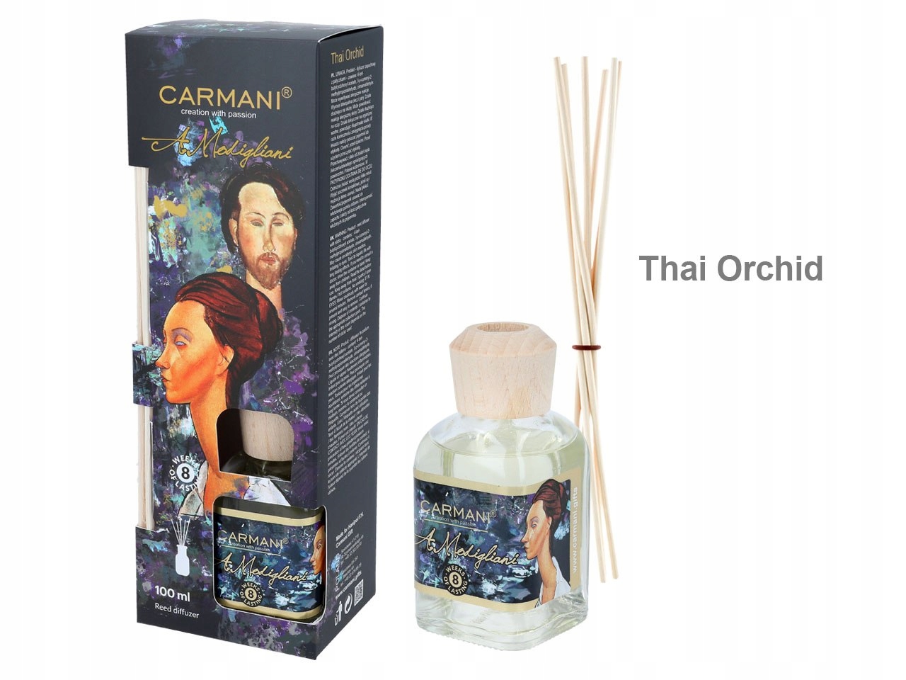 Dyfuzor zapach - A. Modigliani, Orchid (CARMANI) Rodzaj dyfuzor z patyczkiem