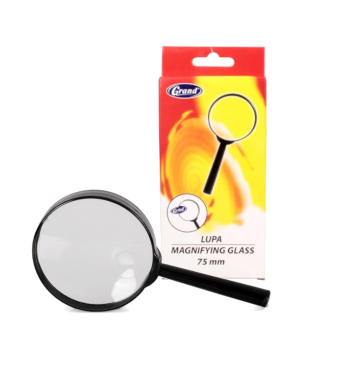 LUPA dwuogniskowa DUŻA 75mm szkolna biurowa GRAND przybory biurowe LUPY EAN (GTIN) 5905320781286