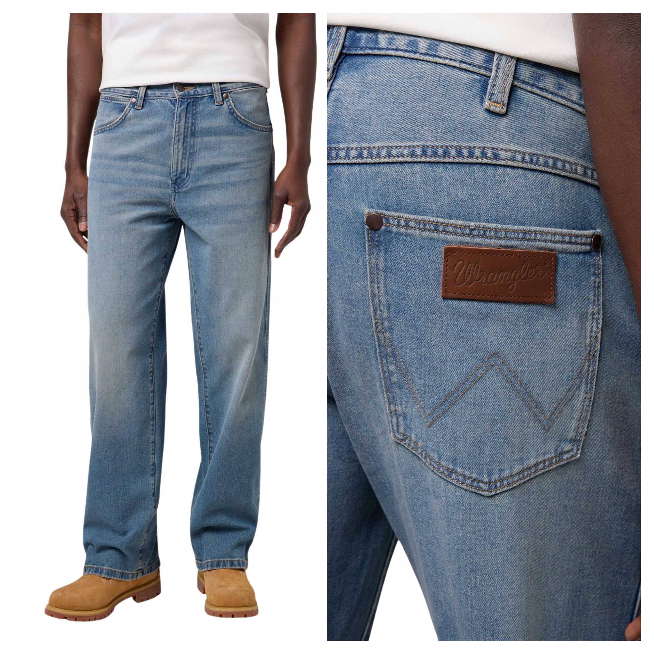 Pánské džínové kalhoty Wrangler Loose Straight Modré Volné W34 L30