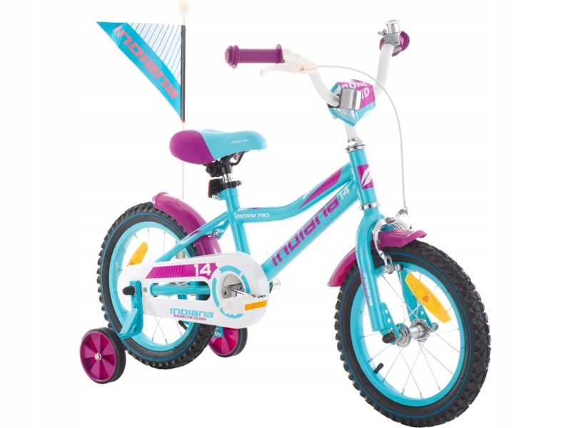 Rower dziecięcy Indiana Roxy Kid 14 cali dla dziewczynki Turkusowy