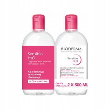Bioderma Sensibio H2O 2x500ml płyn micelarny
