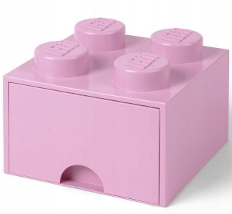 Lego Krabička S Zásuvkou Klocek 4 Kontejner 2x2 Brick Krabička Velká Světle Růžová
