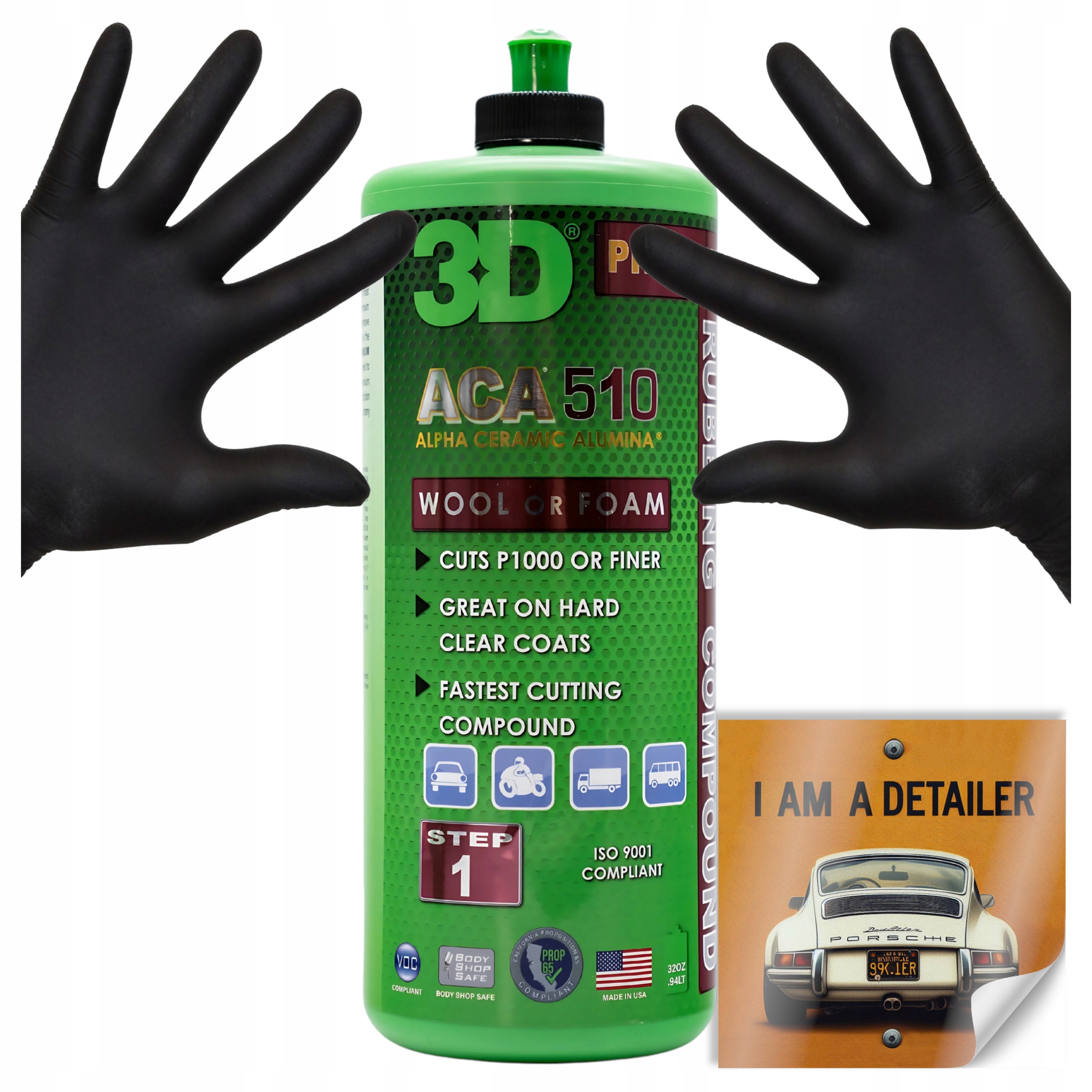 Leštiaca pasta 3D 510 Premium Rubbing Compound 946 ml Silne rezná, ostrá